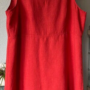 Flax (M) Red Dress w/back button